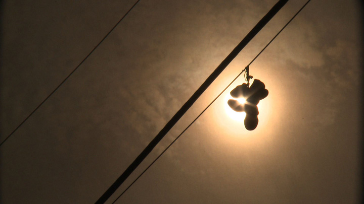 shoe on wire
